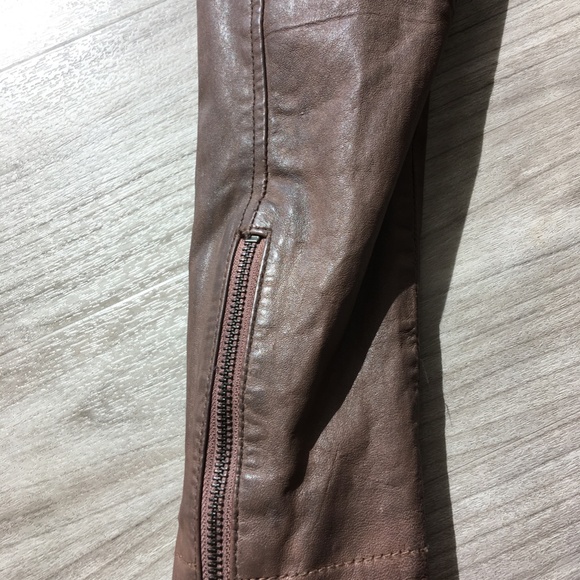 Muubaa Galaxi Leather Biker Jacket (taupe/brown, women, US 4) - Picture 6 of 10